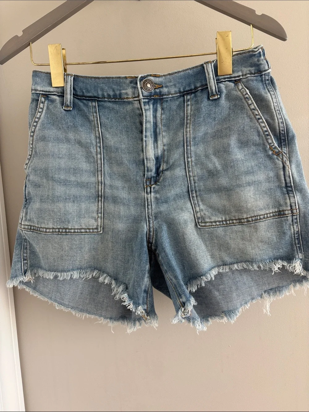 Aerie Lightwash Daydream Denim Shorts Size Small